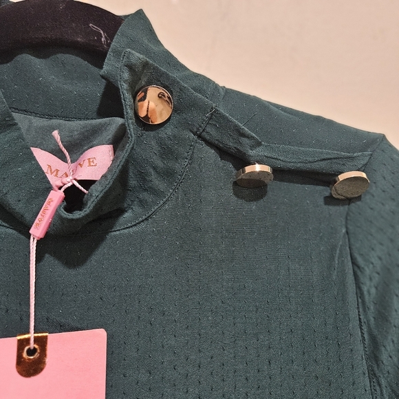 Mauve Mock Neck Midi Dress NWT - Picture 4 of 7